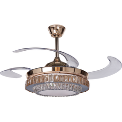 Beliani ASHLEY - Plafondlamp met ventilator-Goud-IJzer