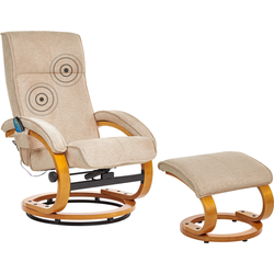 HERO - Relaxfauteuil met voetenbank - Beige - Polyester