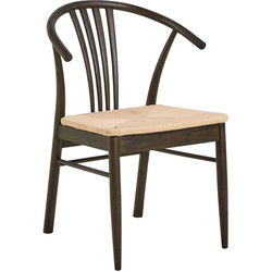 Eetkamerstoel - Zwart - Hout - Zithoogte 46,5cm - Irenka - Set van 2