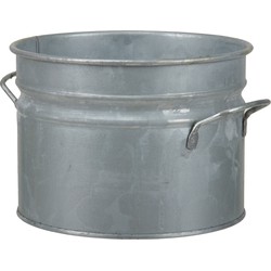 Othmar Decorations Plantenpot - 2,5 liter - D16 x H13 cm - zink - Plantenpotten