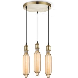 Home sweet home hanglamp Vintage brons 3L Tube - amber