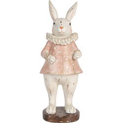 Clayre & Eef Decoratie Beeld Konijn 29 cm Beige Kunststof