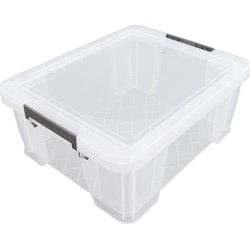 Allstore Opbergbox - 24 liter - Transparant - 48 x 38 x 19 cm - Opbergbox