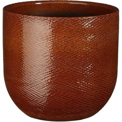 Mica Decorations Bloempot Enzo - 23x23x21 cm - Terracotta - Oker