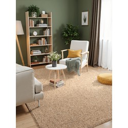Elle Decoration - Rocco Wol lookvloerkleed - caramel / beige - 200x290 cm