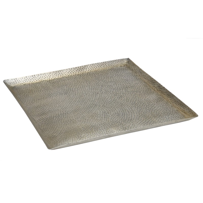 PTMD Lune champagne aluminium dienblad - 70 x 70 x 3 - Goud - Goud - PTMD Collection - HomeDeco.nl