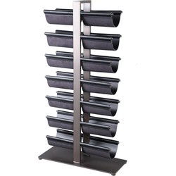PTMD Davitt Black Steel Winerack PU Leather Holders L