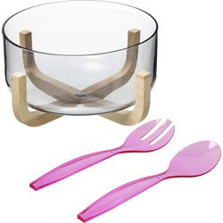 Secret de Gourmet Saladekom/schaal - glas - D24 cm - slacouvert - Saladeschalen