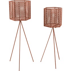 Plant Pot Set Mesh Hexagon