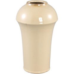 PTMD Desyah Vaas - 15 x 15 x 26 cm - Keramiek - Creme