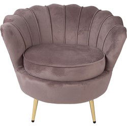 Clayre & Eef Fauteuil Roze Textiel