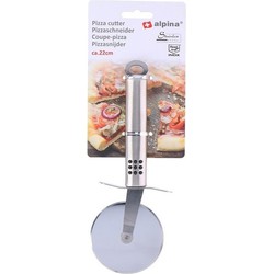 Alpina Pizzasnijder - RVS - 22 cm - vaatwasserbestendig - pizzames - Pizzasnijders