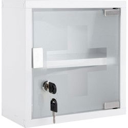 Wanddecoratie Medicine Small - Wit - 25x12x25cm