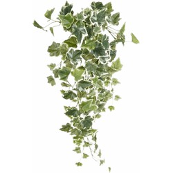 Emerald kunstplant/hangplant - Klimop/hedera - groen/wit - 70 cm lang - Kunstplanten