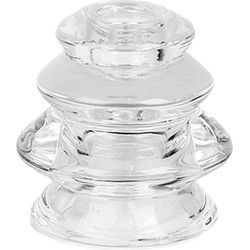 Clayre & Eef Kandelaar Ø 8x7 cm Transparant Glas