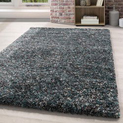 Hoogpolig vloerkleed - Lorium gemeleerd blauw/grijs/crème - 160 X 230 CM