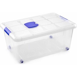 PlasticForte Opslagbak met deksel - 1x - 36L - 59 x 40 x 25 cm - Opbergbox