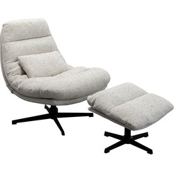 Draaifauteuil + hocker Columbia