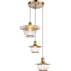 Klassieke hanglamp Nevis - L:45cm - E27 - Metaal - Brons