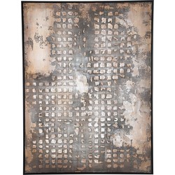 PTMD Wandpaneel Pathe - 92x4x122 cm - Canvas - Bruin