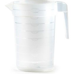 Plasticforte schenkkan - kunststof - transparant - 2000 ml - Schenkkannen