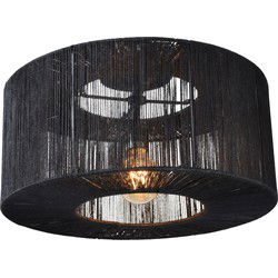 Urban Interiors - Plafondlamp - Drum Jute Zwart - Ø45