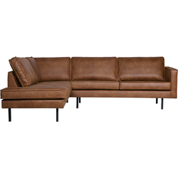 BePureHome Rodeo Hoekbank Links - Recycle Leer - Cognac - 85x266x86