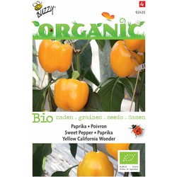 5 stuks - Organic Paprika Gele California Wonder (Skal 14725) Tuinplus