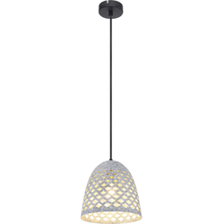 Metalen hanglamp met ruitvormige ponsen | ø 20 cm | Industrieel | Woonkamer | Eetkamer