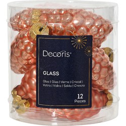 Dennenappel glas d2.5h6 cm pmpn 12st