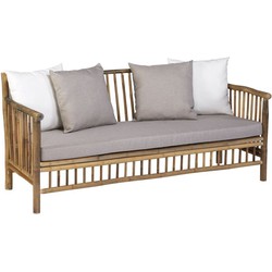 Bamboo 2 Seater Bench Taupe