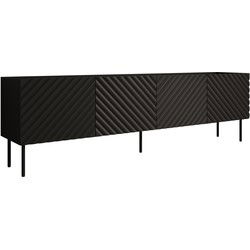 Meubella - TV-Meubel Laguna - Zwart - 200 cm