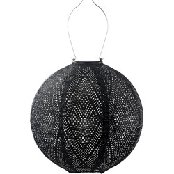 LUMIZ Solar Lampion Ikat Rond - 30 cm - Zwart