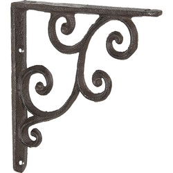 Clayre & Eef Hoekijzer  2x14x14 cm Bruin Ijzer Plankdrager