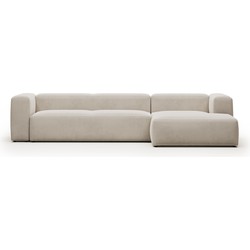 Kave Home - 4-zitsbank Blok beige met chaise longue rechts 330 cm