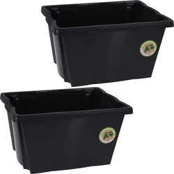 3x Stuks Opberg boxen/dozen - kunststof - 20 liter - 42 x 33 x 23 cm - Opbergbox