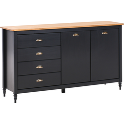 Beliani SHILLINGTON - Sideboard-Zwart-Dennenhout