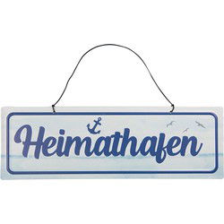 Clayre & Eef Tekstbord 30x10 cm Wit Metaal
