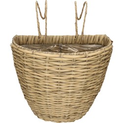 KSD Plantenbak - balkon of schutting - lichtbruin - rotan - 38 cm - Plantenbakken