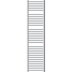 Badkamerradiator Sahara 400x1800 mm chroom gebogen met zijaansluiting