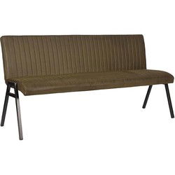 LABEL51 Eetkamerbank Matz - Army green - Microfiber - 175 cm