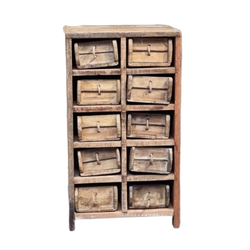 Benoa Talihina Small Cabinet with Brick Moulded Drawers 70 cm