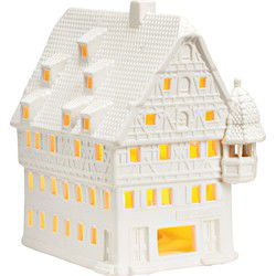 Wurm Lichthaus Marien-Apotheke Rothenburg van porselein, wit (B/H/D) 13x18x18cm