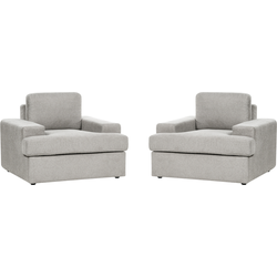 Beliani ALLA - Fauteuil-Grijs-Polyester