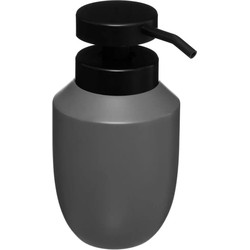 Zeeppompje/zeepdispenser van kunststeen - grijs - 320 ml - Zeeppompjes