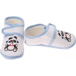 Junior joy  Babyschoenen Newborn Junior Wit/lichtblauw Met Panda