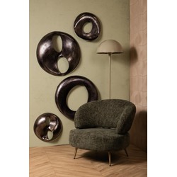 PTMD Wandpaneel Daweson - 70x7x70 cm - Aluminium - Zilver