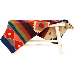 Ecuadoraanse alpaca deken | inheemse deken | Quilotoa blauw