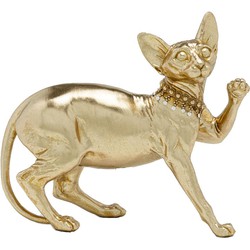 Kare Decofiguur Standing Cat Audrey Gold