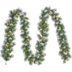 Black Box Kerstkrans Norton - 270x25x25 cm - Pvc - Besneeuwd,Groen